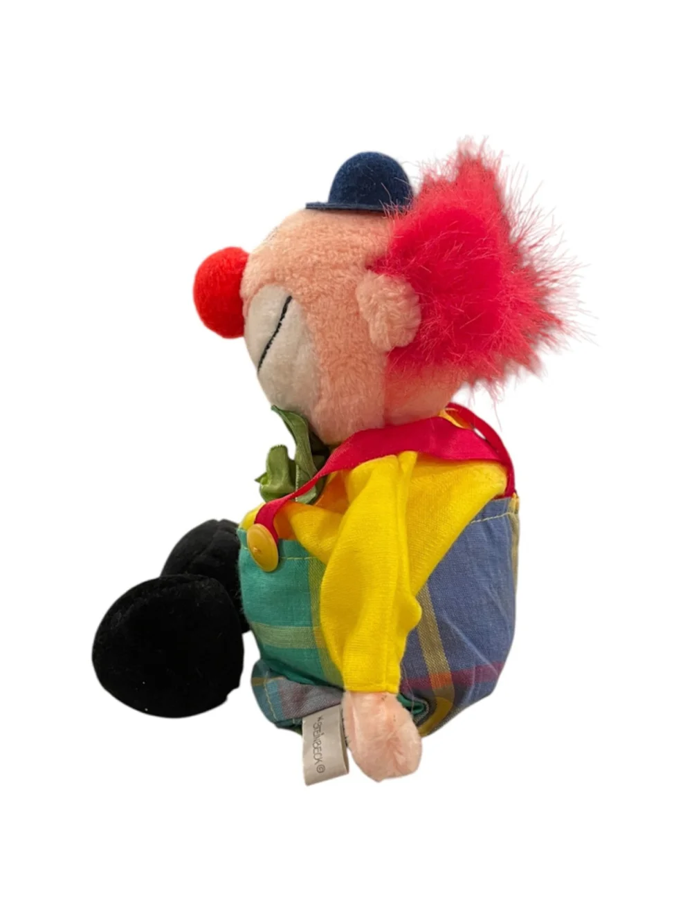 Vintage W Steinbeck Clown August Plush Happy Chappy Red Hair 10 inches